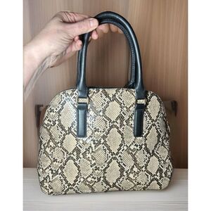 A NEW DAY Faux Snakeskin 3 Compartment Shoulder PURSE 2 Handles Reptile Inspired